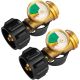 Lukvuzo Propane Tank Gauge Level Indicator Leak Detector for 5-40lb Tanks Universal BBQ Grill RV Camper Type 1 Connection 2 Pack