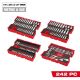 Milwaukee 1/4 in. and 3/8 in. and 1/2 in. Drive Metric & SAE Ratchet & Socket Set with Trays for PACKOUT Drawers (242 Piece)