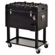 Tatayosi 68 qt. Black Portable Outdoor Rolling Patio Cooler Ice Chest with Foosball Table Top and Tray Shelf