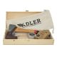 ADLER 15 in. Wood Handle Yankee Hatchet 1.5 lbs Gift Set incl. Sharpening Stone + Axe Balm made from Linseed Oil