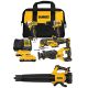 DEWALT 20V Max Lithium-Ion Cordless 4-Tool Combo Kit and Brushless Cordless Handheld Blower with (2) 4 Ah Batteries and Charger