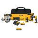 DEWALT 20V Max Lithium-Ion Cordless 4 Tool Combo Kit with 20V Max Compact 3.0Ah Battery, (2) 20V 2.0Ah Batteries and Charger