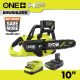 RYOBI ONE+ HP 18V Brushless 10 in. Battery Chainsaw with 4.0 Ah Battery and Charger