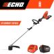 ECHO 56-Volt Brushless Cordless Battery Attachment Capable Adjustable Grip String Trimmer and 5.0 Ah Battery / Rapid Charger