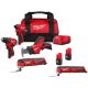 Milwaukee M12 12V Lithium-Ion Brushless Cordless Subcompact Drill and Impact Driver Kit with Hackzall and Multitool 5-Tool Kit