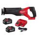 Milwaukee M18 FUEL 18V Lith-Ion Brushless Cordless SAWZALL Reciprocating Saw w/ (2) Battery & Charger Kit