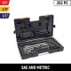 GEARWRENCH 1/4 in., 3/8 in., and 1/2 in. Drive 72-Tooth 6-Point SAE/MM Mechanics Tool Set (202-Piece)