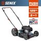 Senix 21 in. 125cc 4-Cycle Briggs and Stratton Engine Gas Push Lawn Mower with 2-in-1 Mulching Side Discharge
