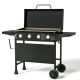 KingChii 4-Burner¬†Propane¬†Gas¬†Grill¬†32¬†in.¬†Flat¬†Top¬†Griddle¬†in¬†Black¬†with¬†Hard¬†Cover