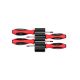 TEKTON Phillips and Slotted Screwdriver Set with Modular Organizers-4 in. Shanks, 4-Piece (#1-#2,5.5-6.5 mm)