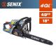 Senix 4QL 49cc Gas 4-Cycle Rear Handle Chainsaw with 18-inch Bar and Chain
