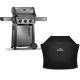 NAPOLEON Freestyle 365 3-Burner Propane Gas Grill in Graphite Grey with Grill Cover