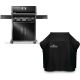 NAPOLEON Rogue 525 4-Burner Propane Gas Grill in Black with Grill Cover