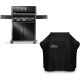 NAPOLEON Rogue 525 Propane Gas Grill, Black, 4-Burner, Stainless Steel Grids with Grill Cover