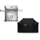 NAPOLEON Rogue PRO-S 625 5-Burner Propane Gas Grill in Stainless Steel with Infrared Side and Rear Burners with Cover