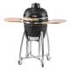 SKYSHALO Charcoal Smoker and Grill, Smart Home Protocol Pellet Grill in Black, 18 in. Kamado Charcoal BBQ Smoker, Movable Ceramic
