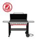Weber Slate Rust-Resistant Griddle 4-Burner Natural Gas 36 in. Flat Top Grill in Black with Open Cart