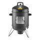 SKYSHALO Charcoal Smoker,Vertical Charcoal BBQ Grill, Pellet Grill in Black with 2 Grilling Grates,Thermometer,Ideal for Cooking