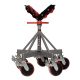 Jet 5 Leg Pipe Jack Stand with Casters and Steel Rollers 2500 lb. capacity