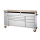 TRINITY PRO 66 in. W x 19 in. D 9-Drawer Stainless Steel Mobile Workbench Cabinet with Adjustable Top
