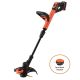 BLACK+DECKER 20V Max Lithium-Ion Cordless Resin Blade and String Trimmer with 2.5 Ah Battery and Charger