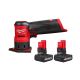 Milwaukee M12 FUEL 12-Volt Lithium-Ion Brushless Cordless Orbital Detail Sander with (2) XC High Output 5 Ah Battery