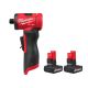 Milwaukee M12 FUEL 12V Lithium-Ion Brushless Cordless 1/4 in. Right Angle Die Grinder with (2) High Output 5 Ah Battery