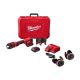 Milwaukee M18 18V Short Throw Press Tool Kit with 3 PEX Crimp Jaws (2) 2.0 Ah Batteries and Charger with Jobsite Ear Buds