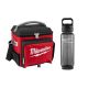 Milwaukee 21 qt. Soft Sided Jobsite Lunch Cooler with PACKOUT 34 Oz. Red Plastic Bottle with Chug Lid