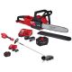 Milwaukee M18 FUEL 16 in. 18V Lithium-Ion Brushless Battery Chainsaw Kit with 12.0 Ah Battery and M18 Rapid Charger, M18 Edger
