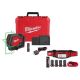 Milwaukee Green 100 ft. Cross Line & Plumb Points Rechargeable Laser Level with REDLITHIUM USB Battery, Charger, and LED Headlamp
