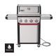 Weber Spirit S-425C 4-Burner Natural Gas Grill in Stainless Steel with Sear Zone