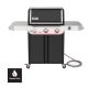 Weber Genesis Smart EX-325W 3-Burner Natural Gas Grill in Black with Wi-Fi Enabled Digital Thermometer