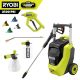 RYOBI 2100 PSI 1.2 GPM Cold Water Corded Electric Pressure Washer with Premium Foam Blaster and Automotive Accessory Kit