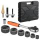 SKYSHALO Knockout Punch Set, 40 Cr Steel Ko Tool Kit, 1/2 to 2 in. SLUG-Buster Ratchet Knockout Set for Aluminum, Mild steel