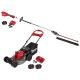 Milwaukee M18 FUEL 18V 24 in. Brushless Cordless Battery Extended Pole Articulating Hedge Trimmer Kit w/ M18 Self-Propelled Mower
