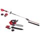 Milwaukee M18 FUEL 18V 24 in. Brushless Cordless Extended Pole Articulating Hedge Trimmer Kit w M18 14 in Top Handle Chainsaw Kit