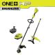 RYOBI ONE+ HP 18V Brushless 15 in. Attachment Capable String Trimmer & Brush-Cutter Attachment w/ 4.0 Ah Battery & Charger