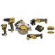 DEWALT 20V MAX Lithium-Ion Cordless 6-Tool Combo Kit with 5.0 Ah and 2.0 Ah Batteries and Charger