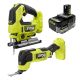 RYOBI ONE+ HP 18V Brushless Cordless Multi-Tool and Jig Saw Kit with ONE+ 18V 4.0 Ah Lithium-Ion HIGH PERFORMANCE Battery