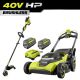 RYOBI 40V HP Brushless 21 in. Cross Cut Self-Propelled All Wheel Drive Mower with 17