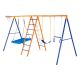 maocao hoom Swing Sets for Backyard 6 in 1 Swing Set 440 lbs. Capacity Metal Swingset
