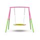 maocao hoom Outdoor Flying Saucer Swing Set with Heavy Duty A-Frame Metal Swing Stand for Kids, Backyard, Playground