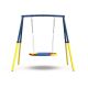 maocao hoom Outdoor Flying Saucer Swing Set with Heavy Duty A-Frame Metal Swing Stand for Kids, Backyard, Playground