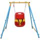maocao hoom Baby Toddler Indoor/Outdoor Metal Swing Set with Safety Belt for Backyard