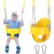 maocao hoom Toddler Swing with Full Bucket Seat High Back Safety Design Outdoor Playground Swing with Chains EVA Material