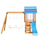 maocao hoom Wooden Outdoor 3 in 1 Swing Set, Children's Playset with Slide, 2 Swings and Climber for Garden, Backyard and Playground
