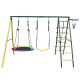 maocao hoom Indoor/Outdoor Metal Swing Set with Safety Belt for Backyard