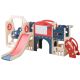 GOGEXX 12-in-1 Toddler Playset Swing and Slide Combo with Basketball Hoop, Indoor Outdoor Climber for Ages 1-3