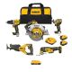 DEWALT 20V Lithium-Ion Cordless 5-Tool Combo Kit with (2) 5.0 Ah Battery Packs, 3. 0Ah Battery and Charger